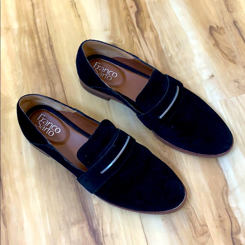 Franco Sarto Suede Loafers, Leather Upper